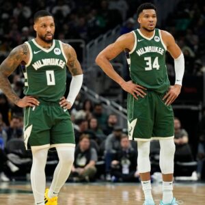 Damian Lillard and Giannis Antetokounmpo