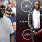 Shaquille O'Neal (L) and Baron Davis (R)