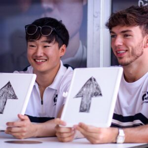 Pierre Gasly (Scuderia AlphaTauri 10), Yuki Tsunoda (Scuderia AlphaTauri 22) testen amerikanische Kekse, USA, Formel 1 Grand Prix der USA,