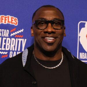 Team Shannon coach Shannon Sharpe on the red carpet before the All Star Celebrity Game at Lucas Oil Stadium.