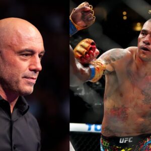 Joe Rogan (L) and Alex Pereira (R)