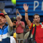 Boris Becker (L) and Rafael Nadal (R)