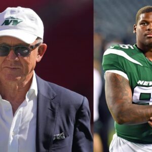 Woody Johnson and Quinnen Williams
