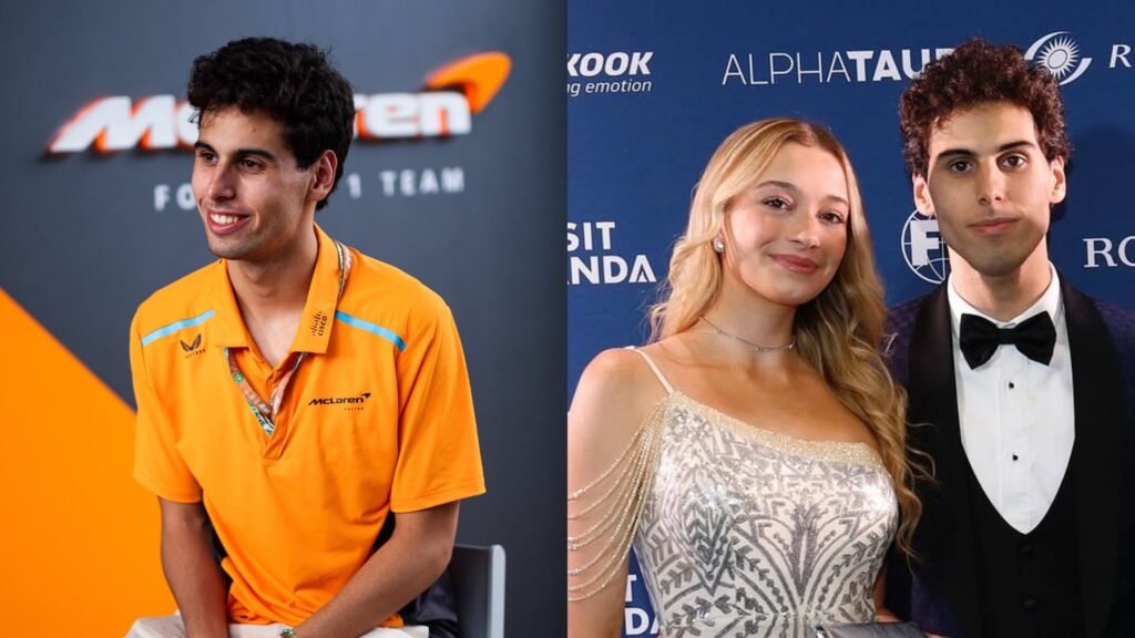 Gabriel Bortoleto (L), Isabella Bernardini and Bortoleto (R)