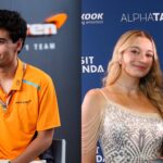 Gabriel Bortoleto (L), Isabella Bernardini and Bortoleto (R)