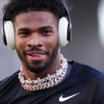Colorado Buffaloes quarterback Shedeur Sanders (2) before the game against the Utah Utes at Folsom Field.