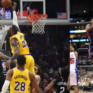 LeBron James (L), Josh Smith (R)