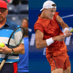 Boris Becker (L) and Holger Rune (R)