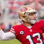 San Francisco 49ers quarterback Brock Purdy (13) passes the football against the Dallas Cowboys during the first quarter at Levi's Stadium