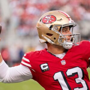 San Francisco 49ers quarterback Brock Purdy (13) passes the football against the Dallas Cowboys during the first quarter at Levi's Stadium