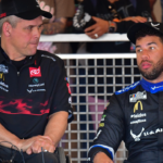 NASCAR Cup Series driver Bubba Wallace (23) with crew chief Bootie Barker during Cup Series practice at Phoenix Raceway.