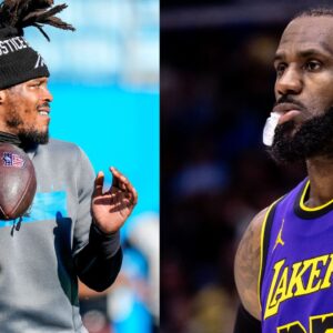 Cam Newton (L), LeBron James (R).