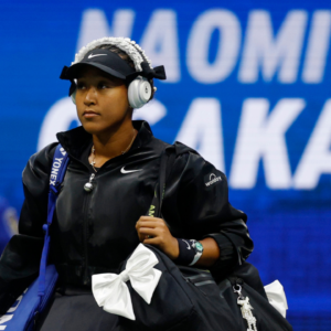 Naomi Osaka (JPN) walks onto the court prior to her match against Karolina Muchova (CZE)(not pictured)