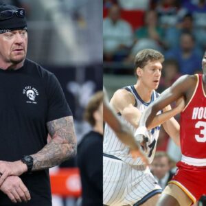 The Undertaker (L) and Hakeem Olajuwon (R)