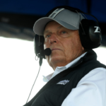 Hendrick Motorsports owner Rick Hendrick watches the action during the FireKeepers Casino 400 on Sunday, Aug. 6, 2023.