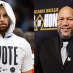 Stephen Curry (L) and Ron Harper (R)