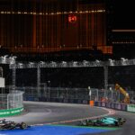 77 Valtteri Bottas (FIN, Alfa Romeo F1 Team Stake), 14 Fernando Alonso (ESP, Aston Martin Aramco Cognizant F1 Team), F1 Grand Prix of Las Vegas at Las Vegas Strip Circuit on November 19, 2023 in Las Vegas, United States of America