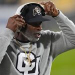 Colorado Buffaloes head coach Deion Sanders during the first quarter Cincinnati Bearcats at Folsom Field.