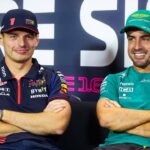 1 Max Verstappen NLD, Oracle Red Bull Racing , 14 Fernando Alonso ESP, Aston Martin Aramco Cognizant F1 Team , F1 Grand Prix of Singapore at Marina Bay Street Circuit