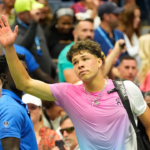 Ben Shelton (USA) after losing to Frances Tiafoe (USA) on day five of the 2024 U.S. Open tennis tournament