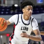 Kiyan Anthony of Long Island Lutheran drives toward the basket against Westminster Academy in the City of Palms Classic