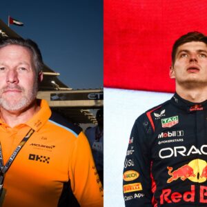 L: Zak Brown R: Max Verstappen