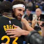 Draymond Green and Klay Thompson