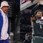 Dennis Scott (L) and Victor Wembanyama (R)