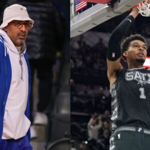 Dennis Scott (L) and Victor Wembanyama (R)