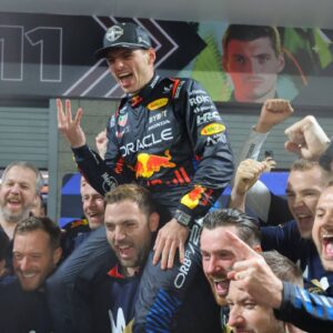 In the picture Max Verstappen NLD , Oracle Red Bull Racing becomes Formula 1 World Champion for the fourth time