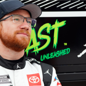 NASCAR Cup Series driver Tyler Reddick (45) waits on pit road during qualifying for the Geico 500 at Talladega Superspeedway.