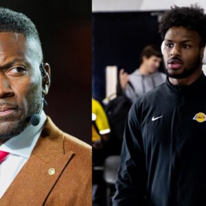 Ryan Clark (L) and Bronny James (R)