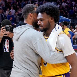 Stephen Curry and Bronny James