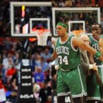 Udonis Haslem, Paul Pierce, Kendrick Perkins, Ray Allen and Kevin Garnett