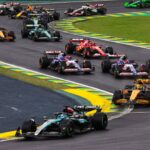 start of the race, depart, 63 RUSSELL George (gbr), Mercedes AMG F1 Team W15, 04 NORRIS Lando (gbr), McLaren F1 Team MCL38, action during the Formula 1 Grande Premio de Sao Paulo 2024, from November 1 to 3, 2024 on the Interlagos Circuit
