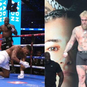 Daniel Dubois (L), Jake Paul (R)