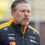 22nd November 2024; Las Vegas, Nevada, USA. F1 Las Vegas Grand Prix; FP3 and Qualifying Day; F1 Team McLaren team CEO Zak Brown walks in the paddock
