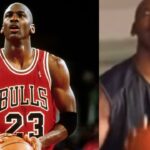 Michael Jordan shooting a free throw (L) and Snapshot from the tutorial video (R)