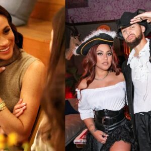 Meghan Markle (L) and Ayesha and Stephen Curry (R)