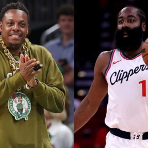 Paul Pierce (L) and James Harden (R)
