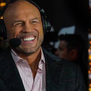 THE RICHEST NIGHT ON MMA, PFL - PROFESSIONAL FIGHTERS LEAGUE - World Championship, WM, Weltmeisterschaft - WEIGHT IN, 11 24 2022, PFL - PROFESSIONAL FIGHTERS LEAGUE - WORLD CHAMPIONSHIP - WEIGHT IN, 11 24 2022, Randy Couture, PFL commentator, NEW YORK USA