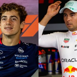 Franco Colapinto (L) and Sergio Perez (R)