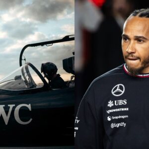 Old IWC Fighter Jet (L) and Lewis Hamilton (R)