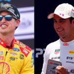 Joey Logano (L) and Sergio Perez (R).