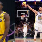 Quincy Olivari (L) and Stephen Curry (R)