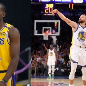 Quincy Olivari (L) and Stephen Curry (R)