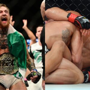 Conor McGregor (L), Eddie Alvarez (R)