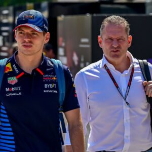 Max Verstappen, racing for the Red Bull Racing team along with his father Jos Verstappen during the 2024 Formula 1 Bahrain Grand Prix at the Bahrain International Circuit in Sakhir, Bahrain