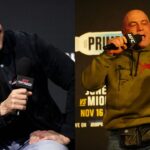 Dana White (L), Joe Rogan (R)