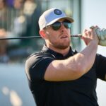 JJ Watt tees off on the first hole during the 2023 Annexus Pro-Am at TPC Scottsdale on Feb. 8, 2023. Pga Wm Phoenix Open Proam